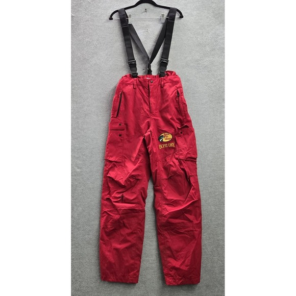 Bass Pro Shops Men Bibs Overall S Red Bone Dry Logo Fishing Outdoor Waterproof